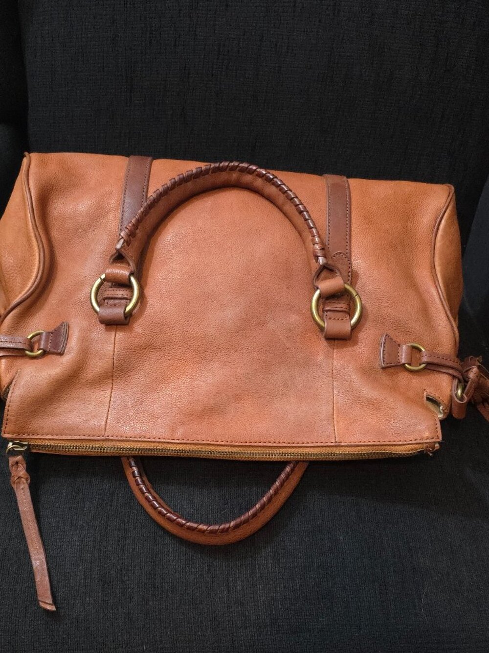 Margot Soft Brown Leather Satchel with Strap - Picture 7 of 11